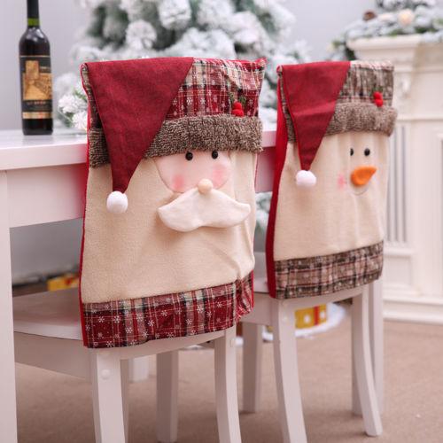 Santa design chair cover for standard dining chair backs