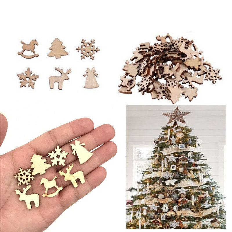Apricot natural wood finish on sanded plywood Christmas ornament slices