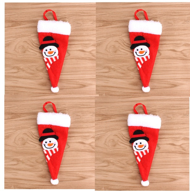Fabric holiday silverware holder offered singly or in multi piece packs