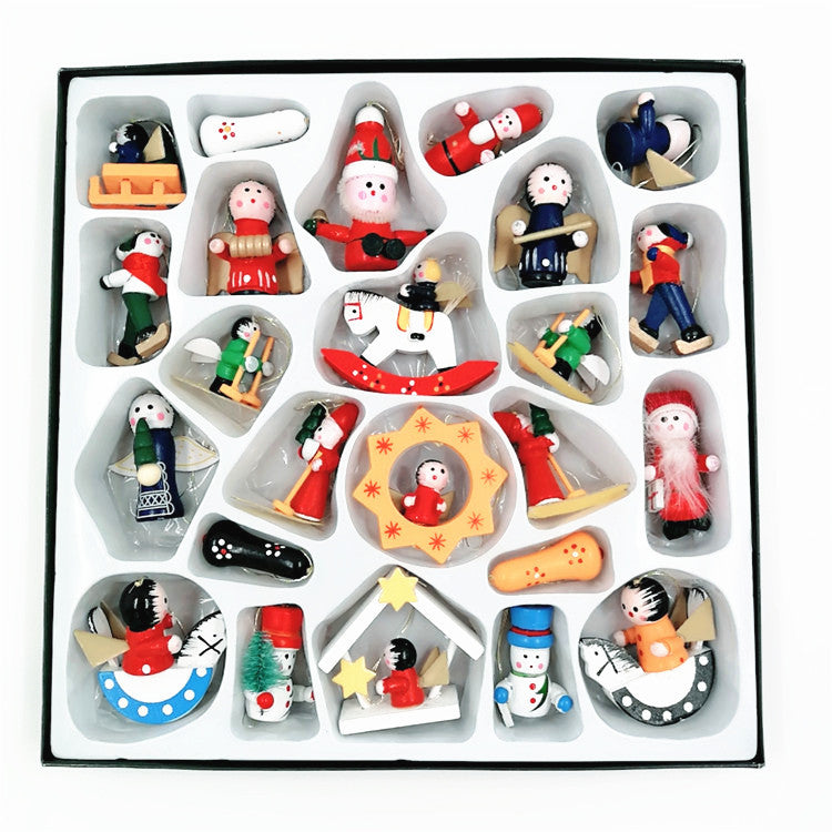 Wooden Christmas ornament sizes run from 5.9 by 5.1 up to 9.4 by 9.4 inches
