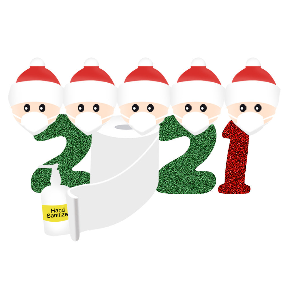 Seventh Christmas window sticker design in the same sheet size