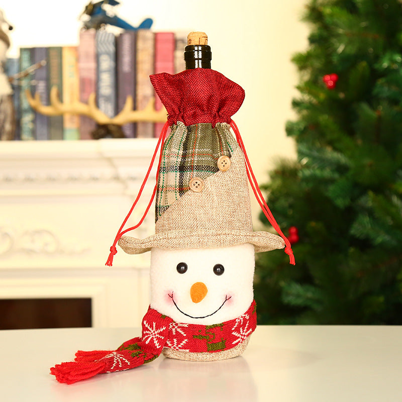 Christmas wine bottle sock measuring 5.5 by 12.2 inches