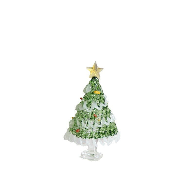 Green brushed glaze ornament showing the drawn surface lines
