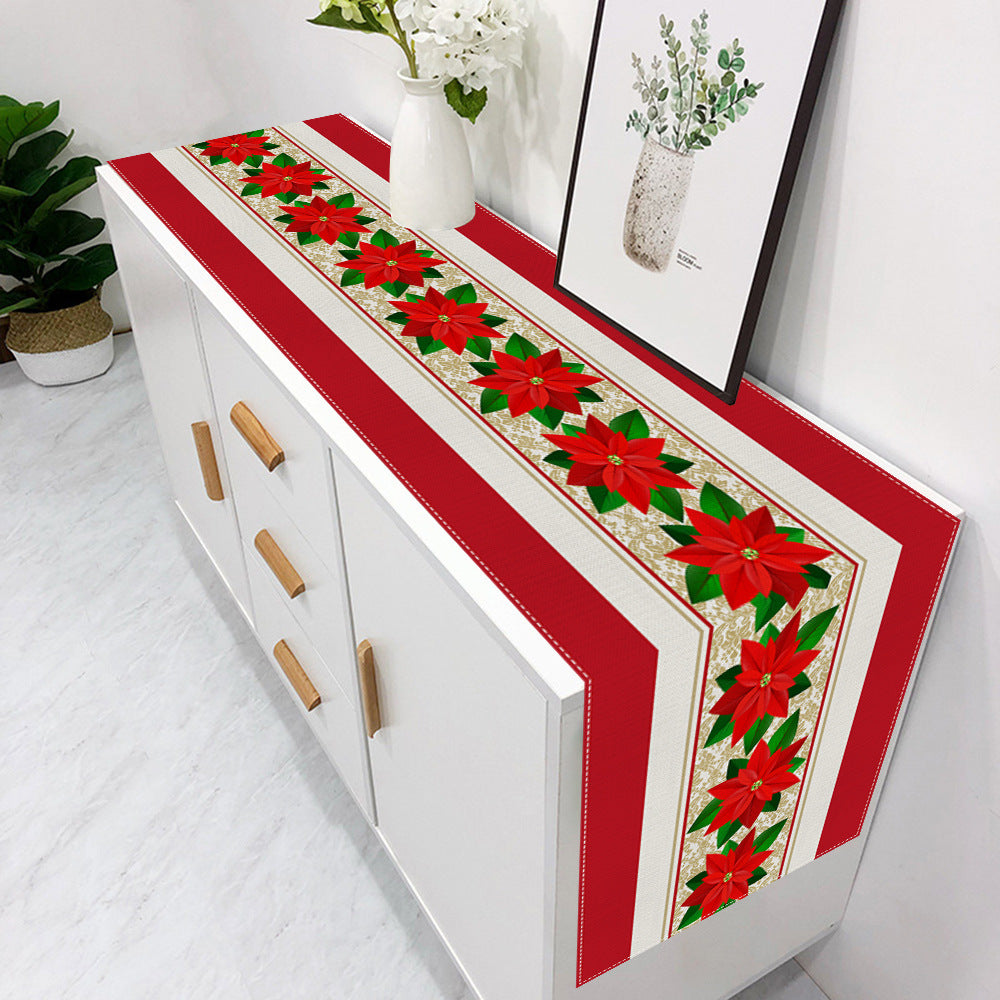 Fifth printed design from the six design Christmas table runner range