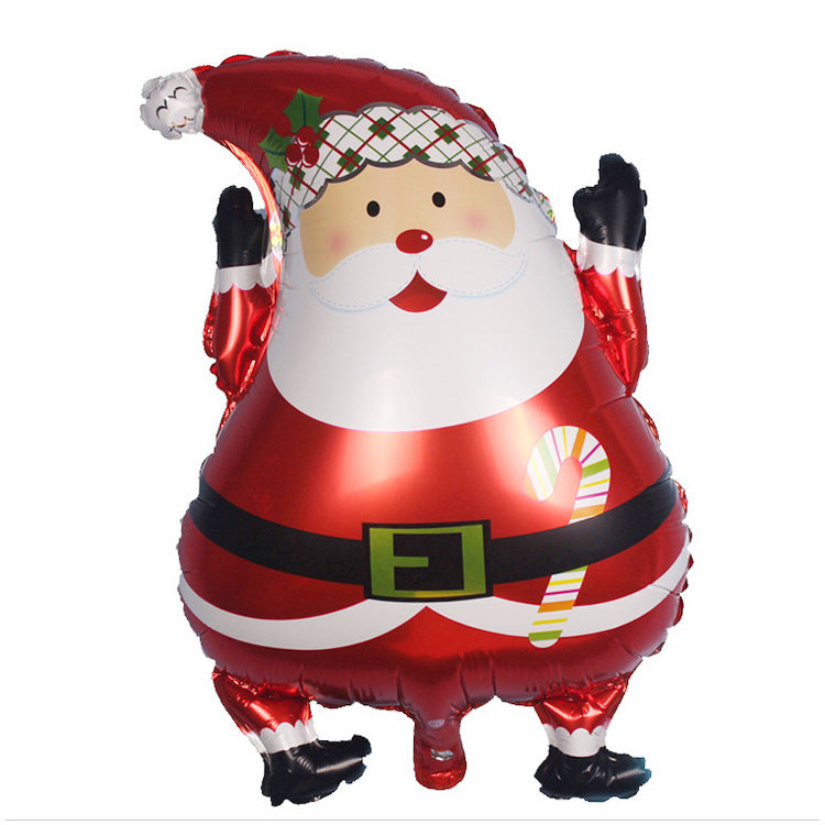 Candy cane foil balloon measuring 33.1 by 15.4 inches