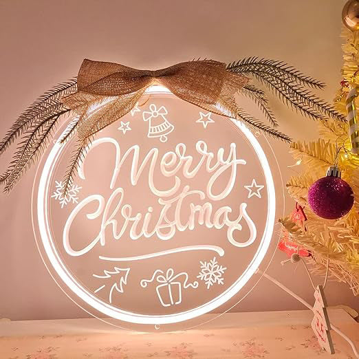 Gnome neon sign with a backing plate and a power cable
