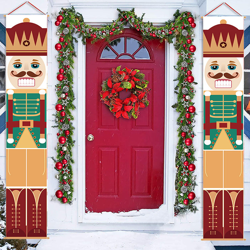 Christmas door banner pair in Oxford cloth, three designs available