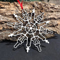 Alloy Christmas snowflake pendant supplied in a single metal finish