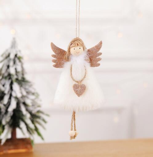 Pink version of the 6.7 inch tall Christmas angel doll pendant