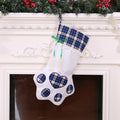 Paw motif marking a Christmas stocking as the dog's own