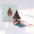 3D Christmas card that opens into a layered pop up tree