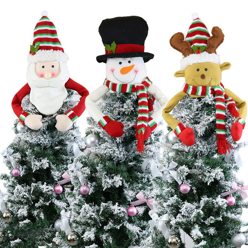 Santa flannel Christmas tree topper hat in the large 8.8 ounce size