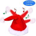 Reverse of the musical Santa hat showing the plush trim