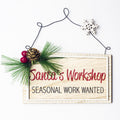 Wooden Christmas door sign supplied singly, one sign per order