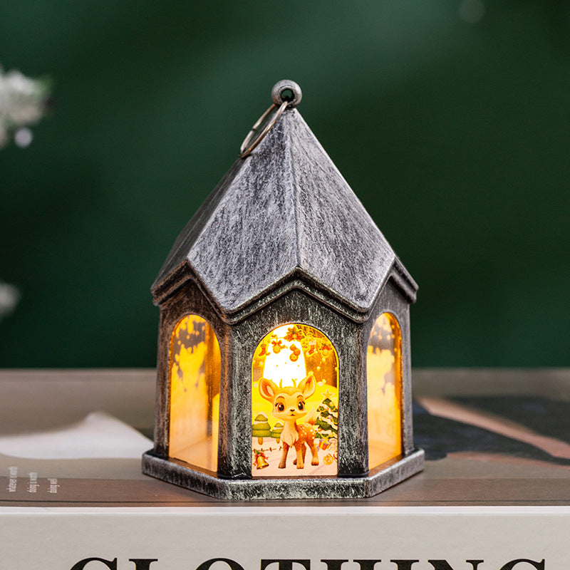 Two retro Christmas night lights from the eight design range