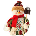 Flannel Christmas figure measuring 7.1 by 5.1 inches