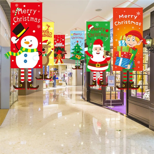 Cloth Christmas banner with single-sided printing, one banner per pack