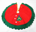 Christmas tree skirt mat offered in red, white, gray, green, blue or red and white