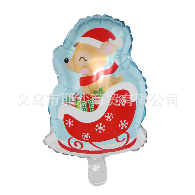 Reindeer stocking foil balloon at 24.4 by 18.1 inches