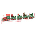 Red train shaped Christmas gift box with molded wheels