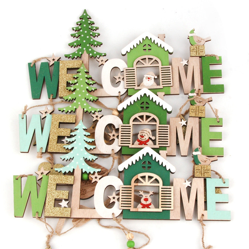 Reindeer design wooden Christmas hanging decoration, one piece per order