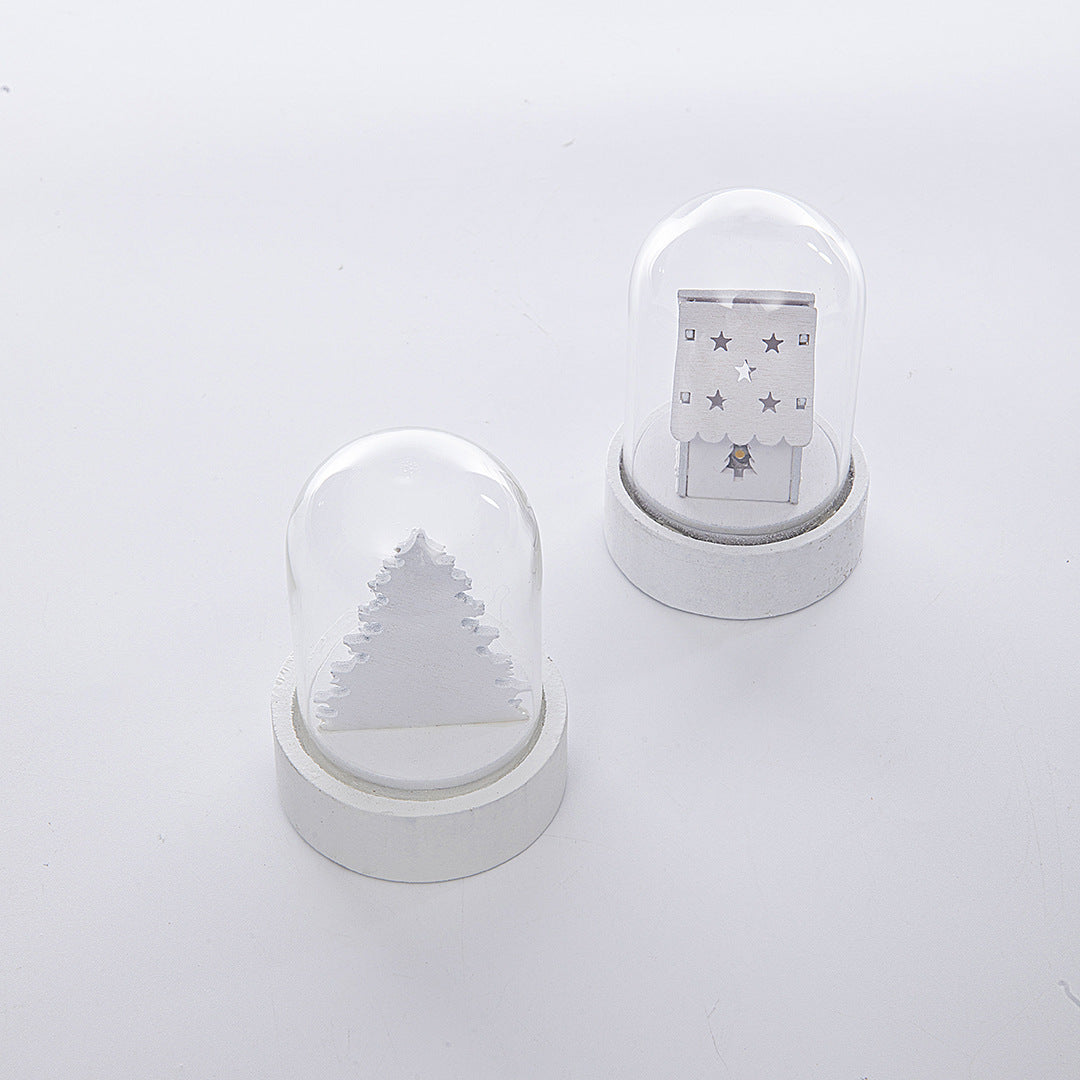 Two wooden Christmas shapes offered as cabin or Christmas tree