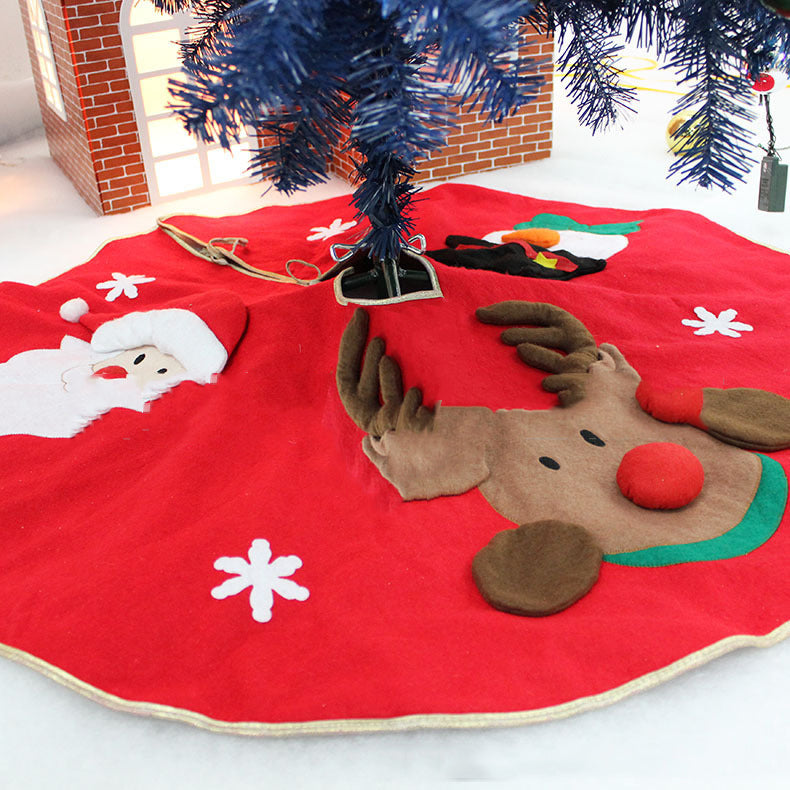 Soft cloth Christmas tree skirt supplied as one piece per order