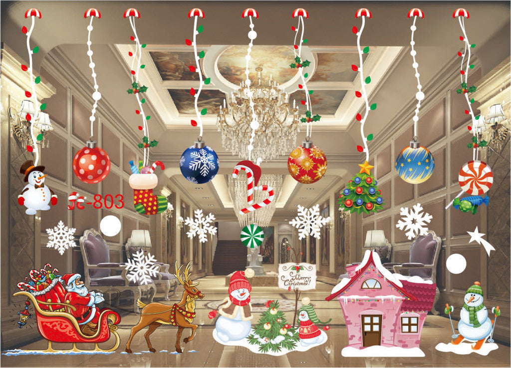 Christmas window cling supplied as one sheet from twenty eight designs