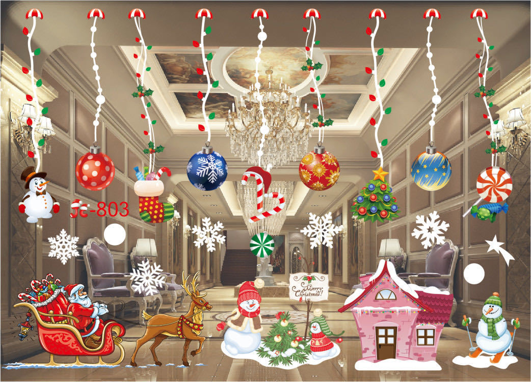 Christmas window cling supplied as one sheet from twenty eight designs