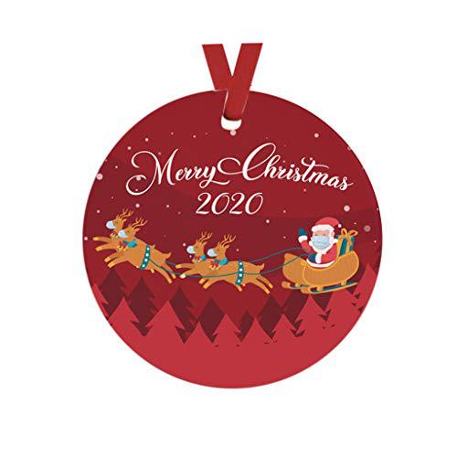 Christmas tree pendant decoration with the hanging loop in place