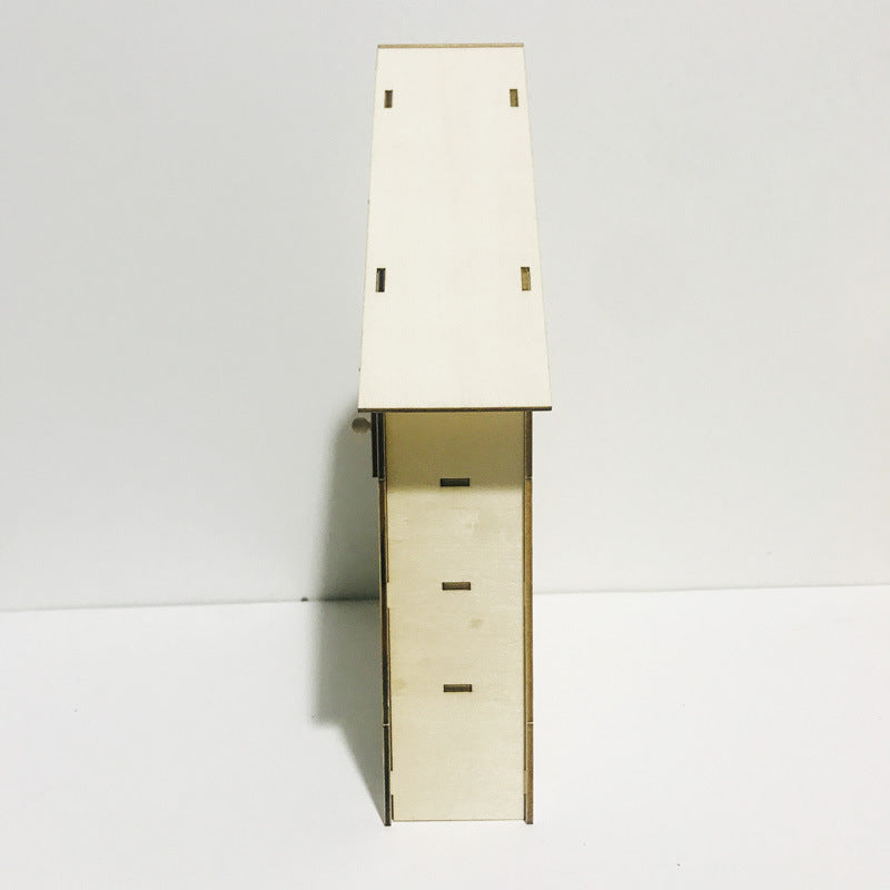 Christmas countdown cabinet made from wood rather than card