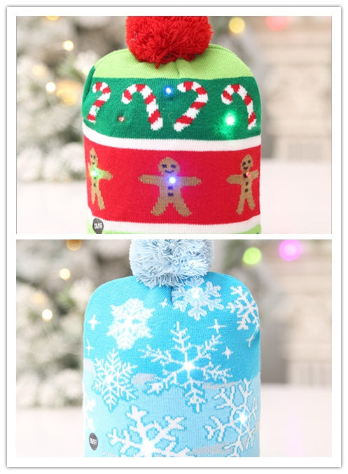 Style E knitted Christmas cap, one of the lettered style choices