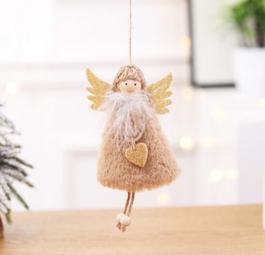 Christmas angel doll ornament for a tree, a garland or a wreath