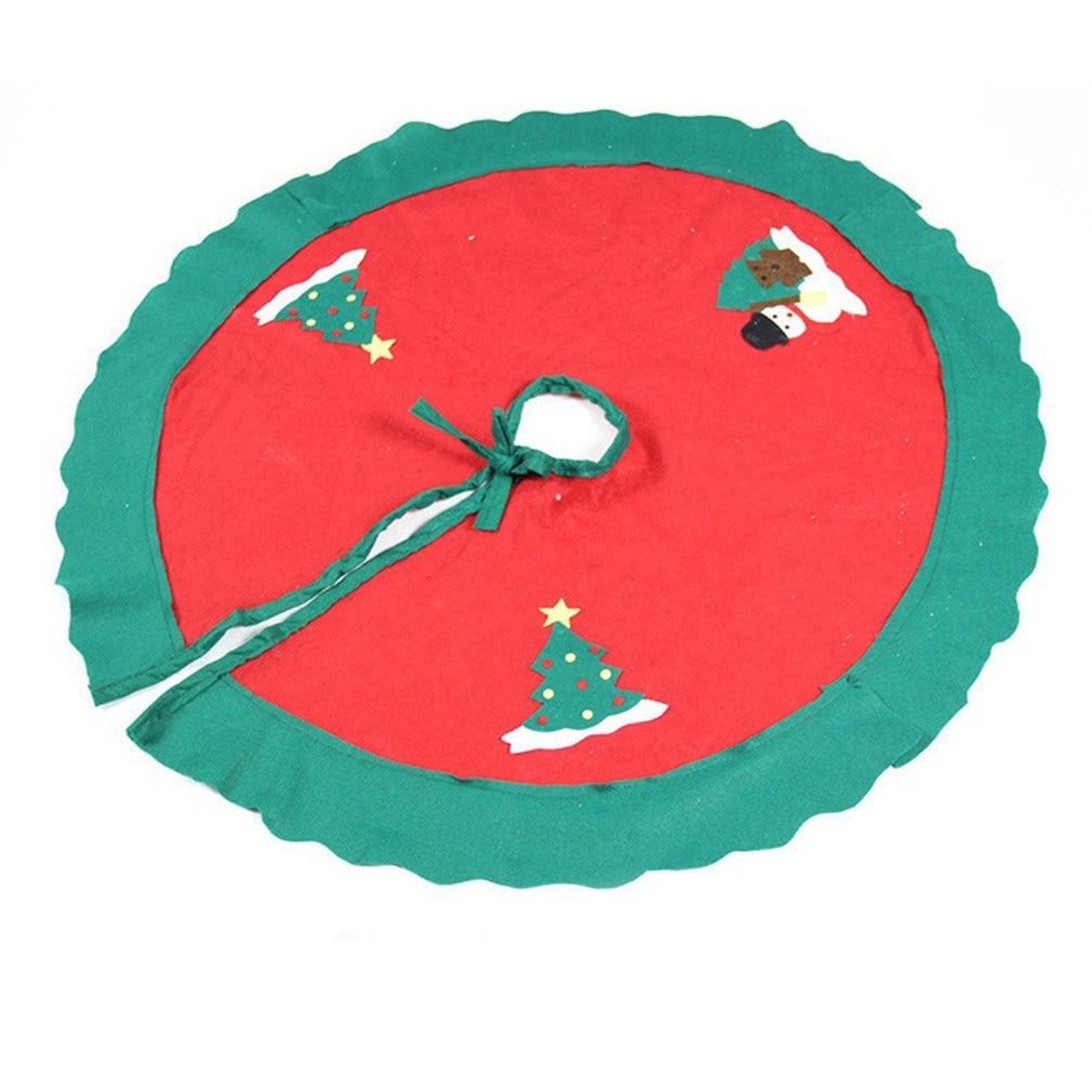 Circular Christmas tree skirt in sizes from 23.6 up to 39.4 inches across