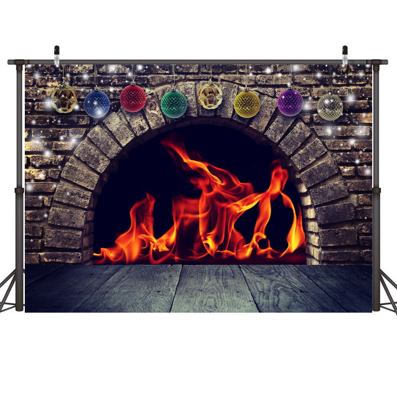 Fabric Christmas backdrop, 59.1 by 82.7 inches, for holiday portraits