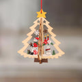 Laser cut wooden bell Christmas ornament with a hanging cord