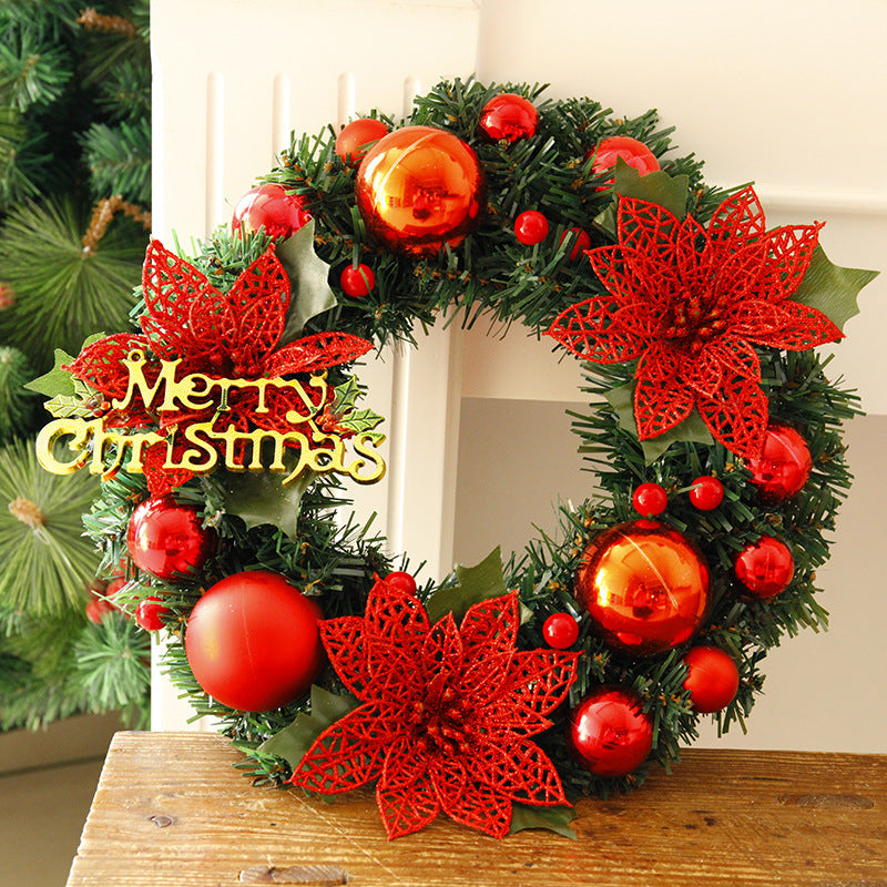 Purple 11.8 inch Christmas wreath supplied as one ring
