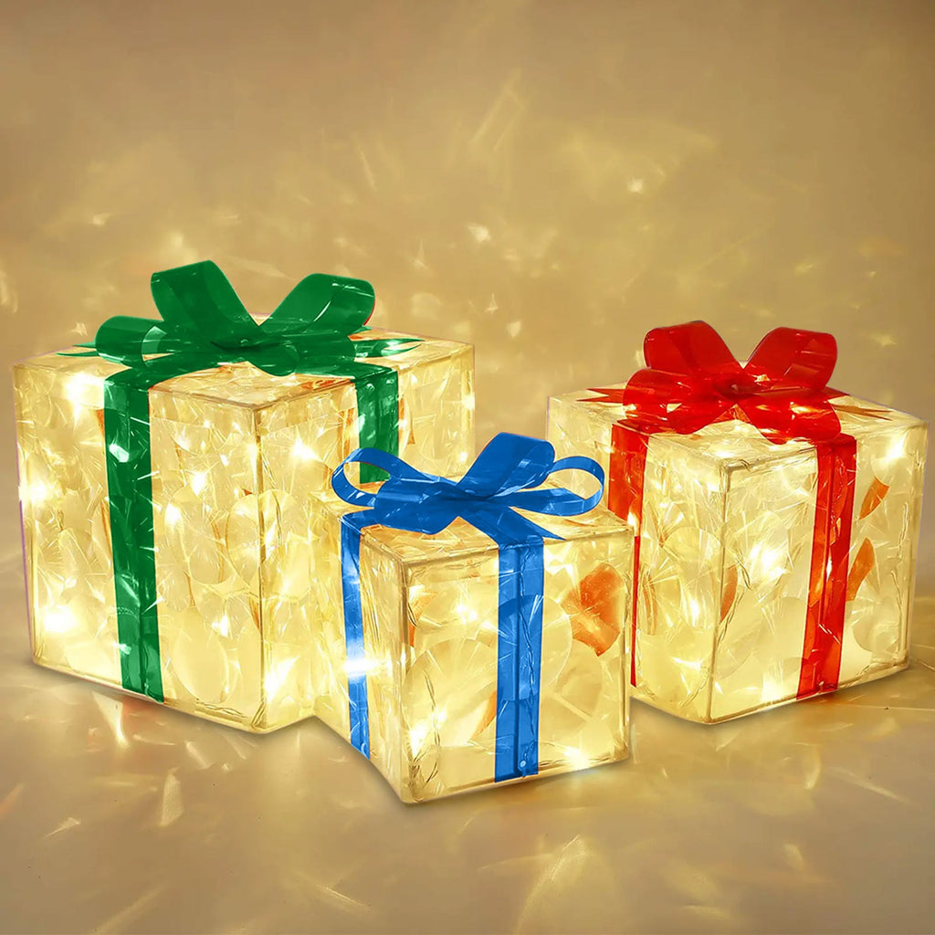 Copper wire string of 100 warm LED lights coiled inside the box