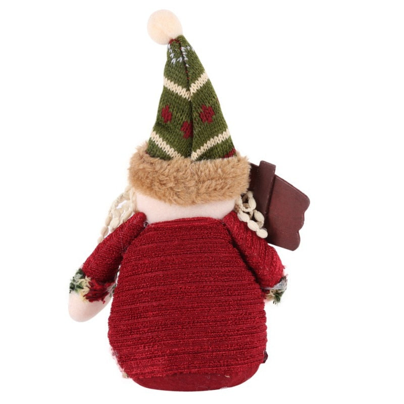 Flannel reindeer Christmas figure built to the same 7.1 by 5.1 inch size