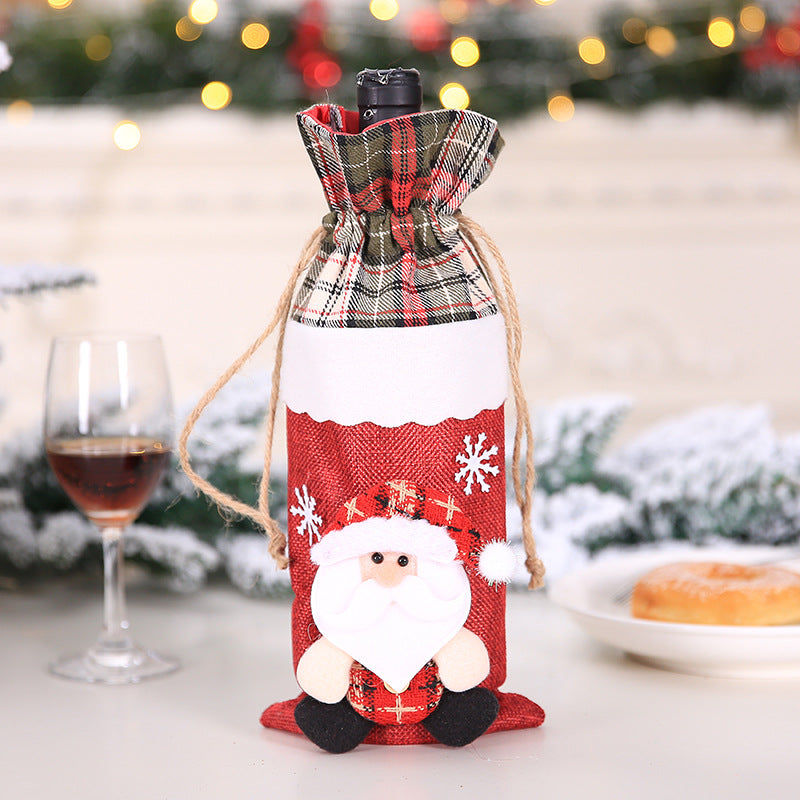 Christmas wine bottle sock one of seventy one single designs in this range