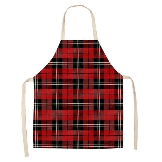 Several Christmas apron prints from the seventeen style linen range