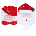 Mrs Claus flannel Christmas chair back cover, sold singly