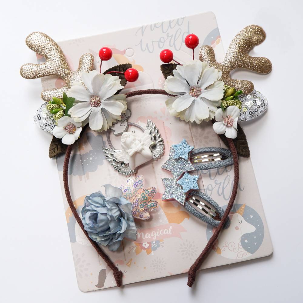 Snowflake Christmas hair clip, one of four designs offered