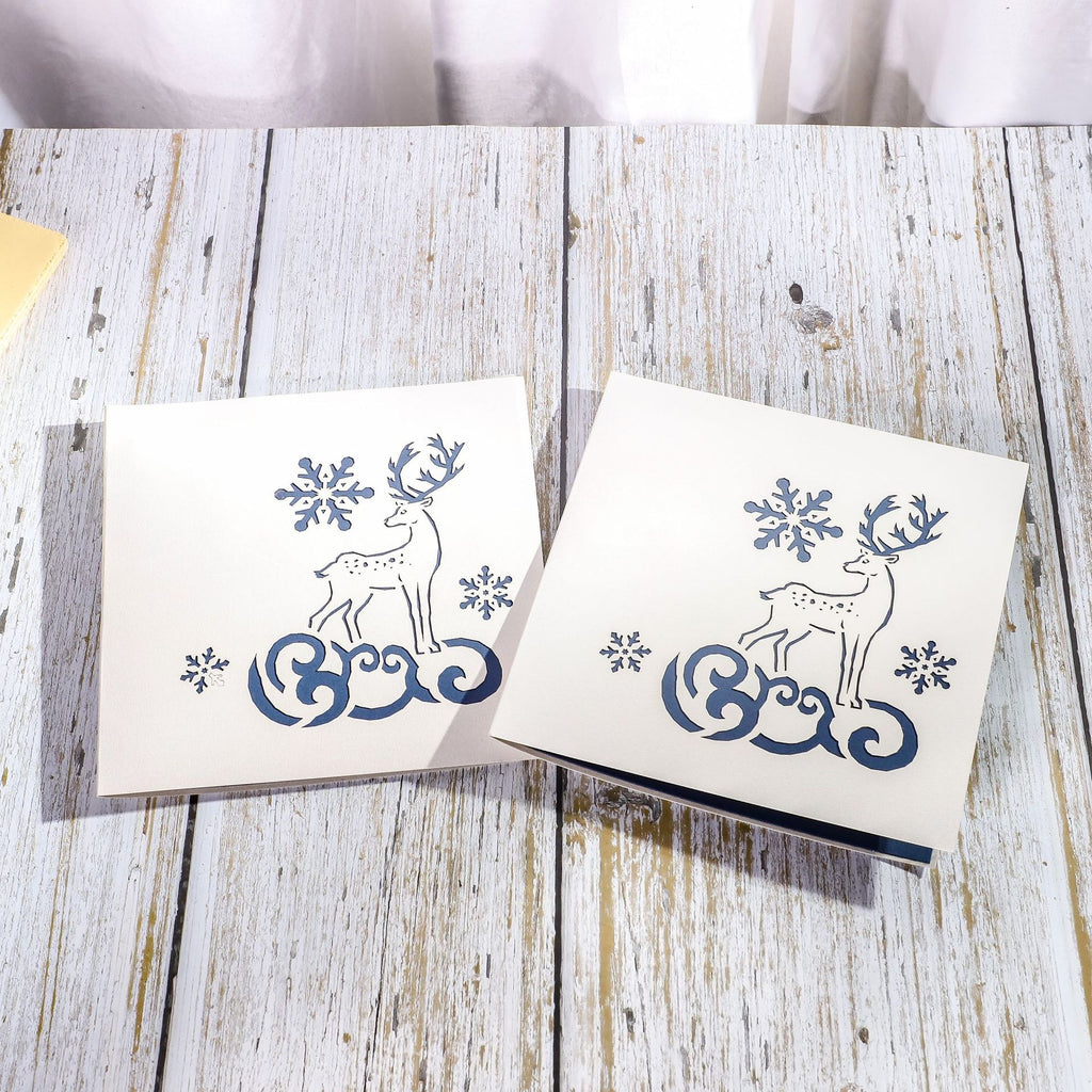 Handmade Christmas card sized to use as a note or an oversized gift tag