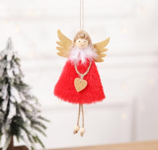 Brown angel doll figure with a loop at the top for hanging