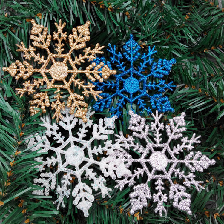 Gold acrylic snowflakes, one of eight colors in this range
