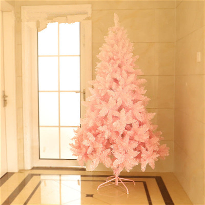 Pink gradient Christmas tree made from PVC branch material