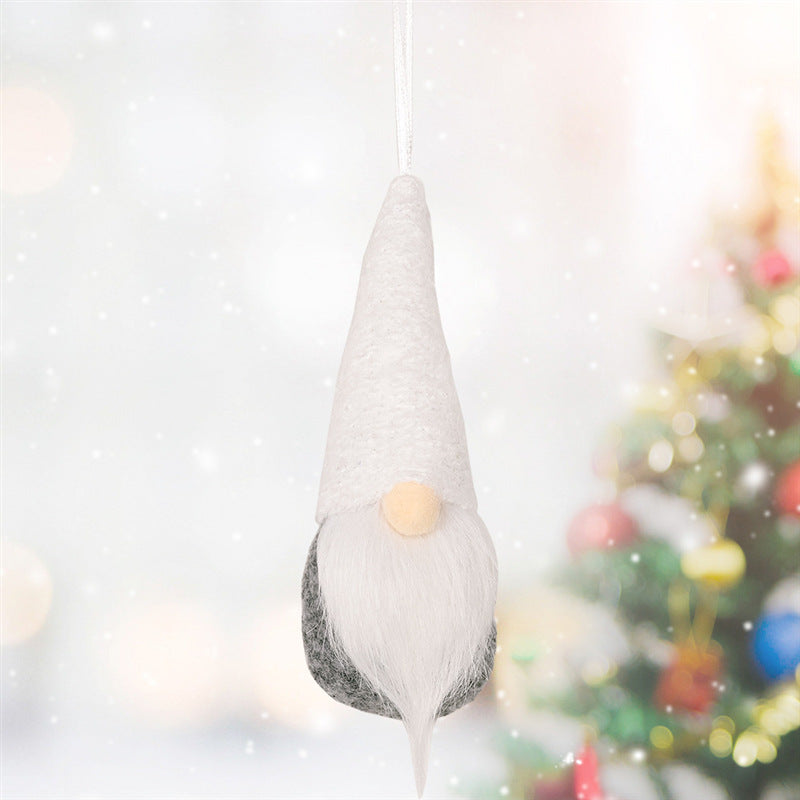 Third white knit style Christmas ornament from this five color range