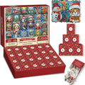 Paper puzzle pieces for the Christmas countdown advent board