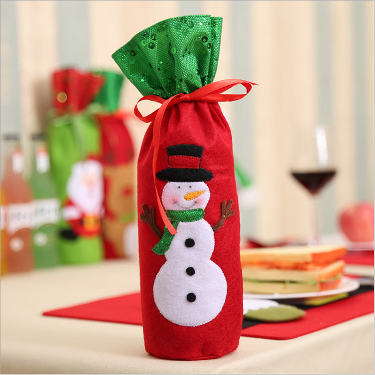Festive wine bottle cover one of seventy one single designs in this range